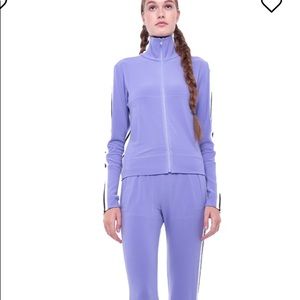 Norma Kamali Side Stripe Turtle Jacket & Jogger